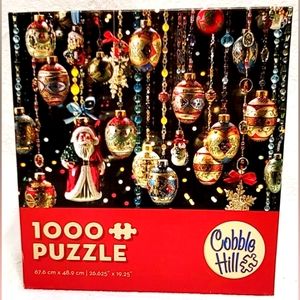 Cobble Hill 1000 Puzzle "Christmas Ornaments" Classic NEW IN BOX